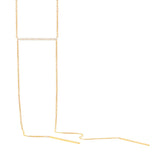 0.19ct 14k Yellow Gold Diamond Pave Lariat Necklace